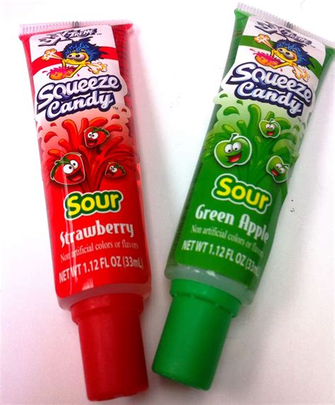 candy in a squeeze tube